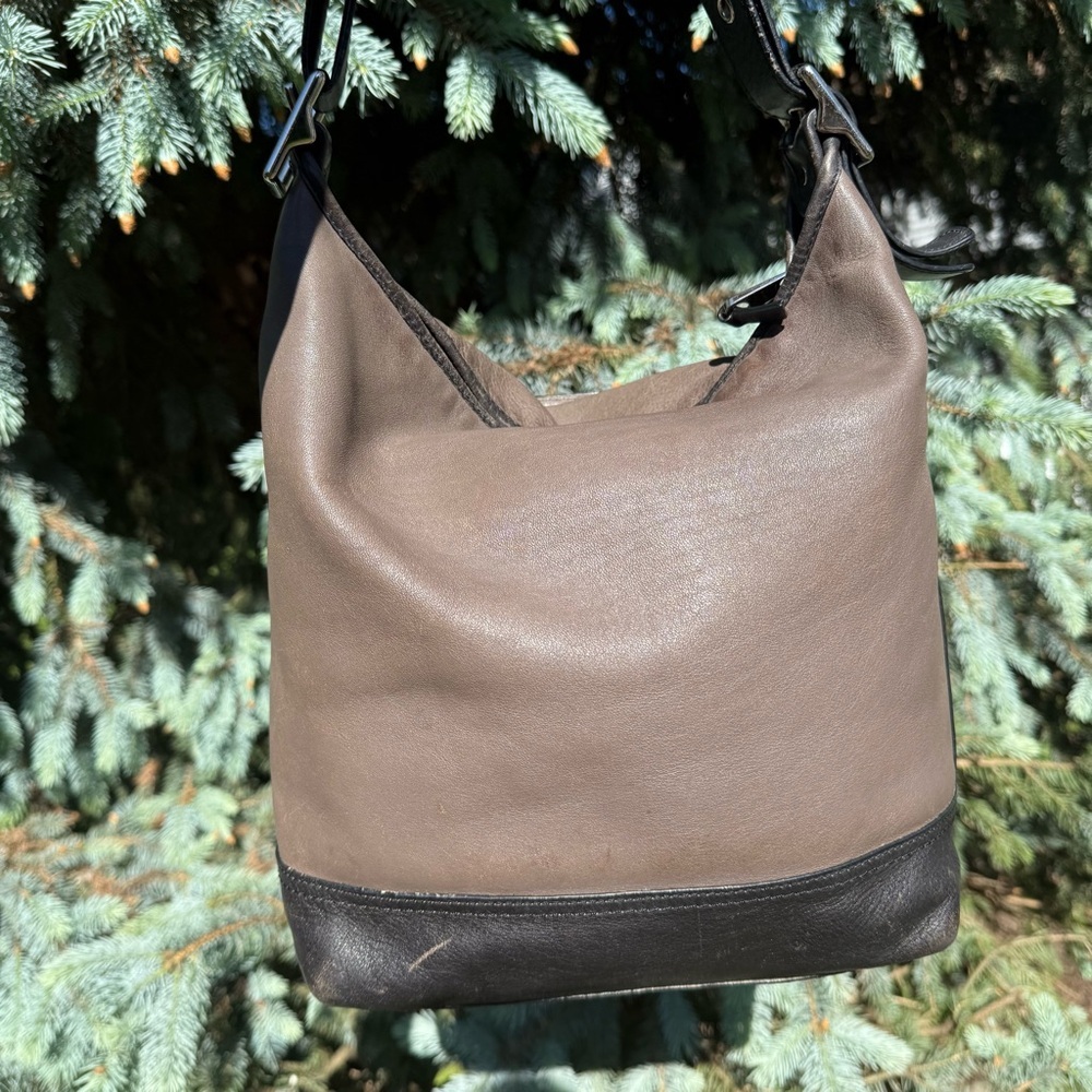 COACH Legacy Colorblock Multi Tan Brown Black LRG Crossbody Tote Bag 19995 - Picture 4 of 11
